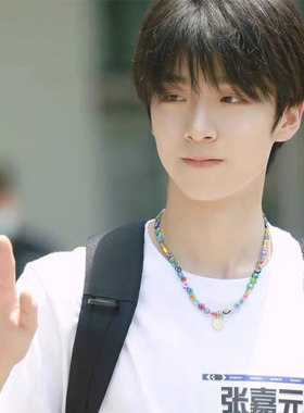 琉璃情侣戒指饰品锁骨链