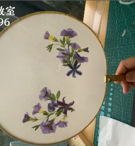国际压花协会押花团扇制作教程