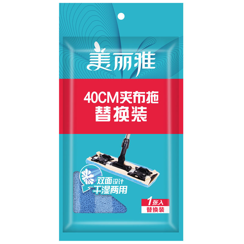 美丽雅潇洒400通用拖把配件 拖把头超细纤维拖布平板拖把替换布 - 图3