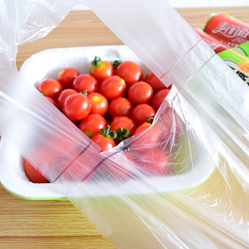 美丽雅手撕保鲜袋加厚背心式食品袋5卷点断连卷密封冷冻家用大号 - 图0