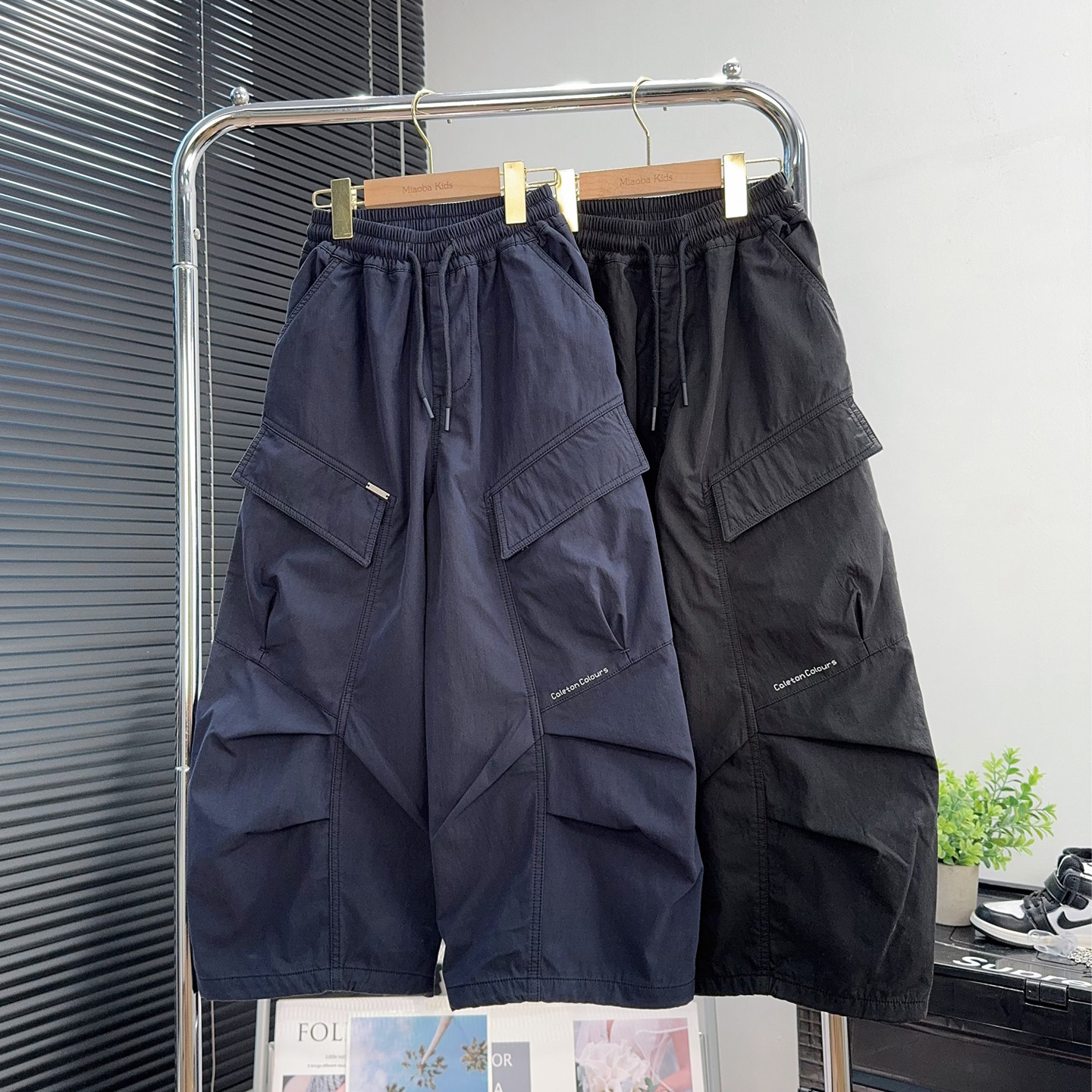 天依角童装儿童工装裤春款中大童宽松休闲裤男女童弯刀裤潮19013,淘宝优惠券,粉丝福利购,淘宝优惠卷