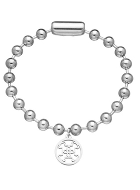 新款金色手链女不规则几何圆牌钛钢小金珠细款转运珠手链项链欧美