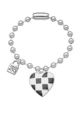6mm珠链爱心手链欧美嘻哈街头时尚潮流锁头滴油桃心女款跨境吊坠