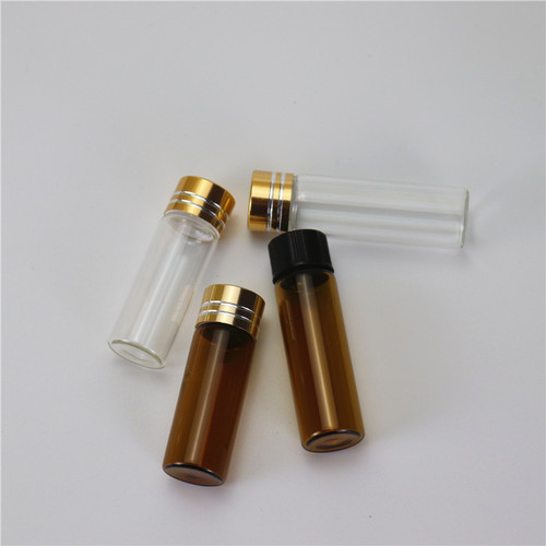 1毫升小玻璃瓶 带盖密封药水瓶沉香玻璃瓶牛樟芝滴丸瓶迷你药粉瓶 - 图1