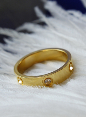 男女钛钢网红不怕掉戒指