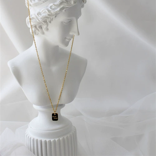Золотое изысканное ожерелье, подвеска с буквами, брендовая короткая цепочка до ключиц, простой и элегантный дизайн