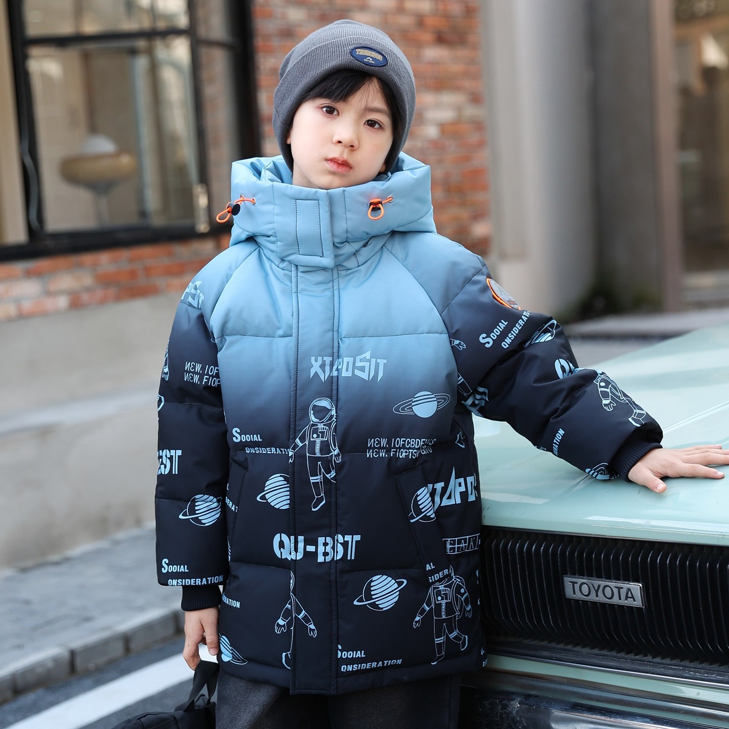 2025新款品牌儿童羽绒服中大男童中长款韩版洋气渐变冬装加厚外套,淘宝优惠券,粉丝福利购,淘宝优惠卷