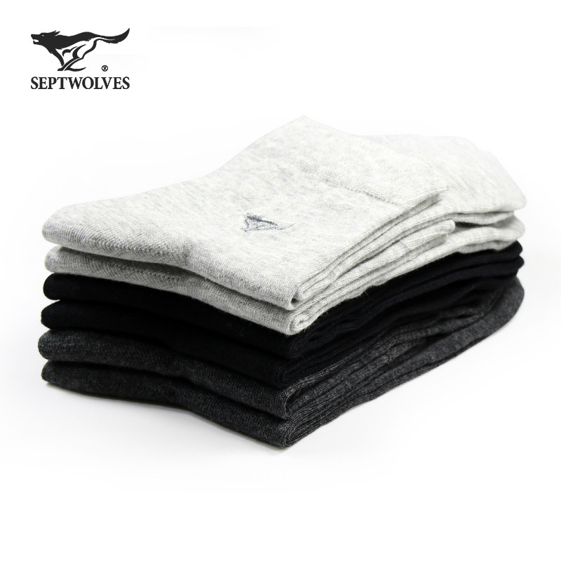 七匹狼男士袜子纯色 七匹狼内衣短袜/打底袜/丝袜/美腿袜