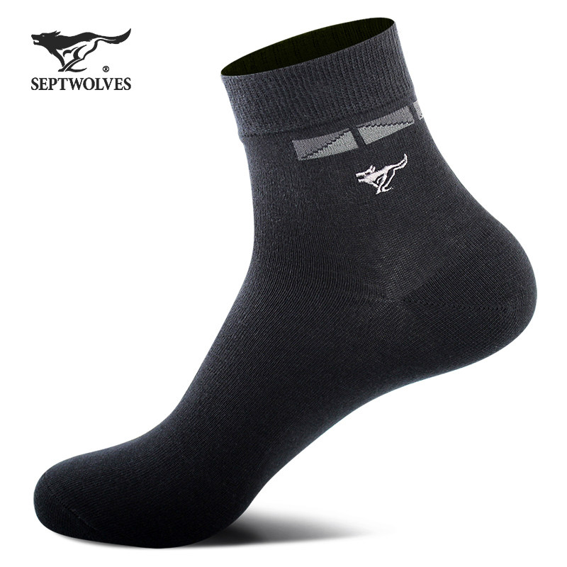 七匹狼正品秋冬季吸汗中筒纯棉袜子 七匹狼内衣短袜/打底袜/丝袜/美腿袜