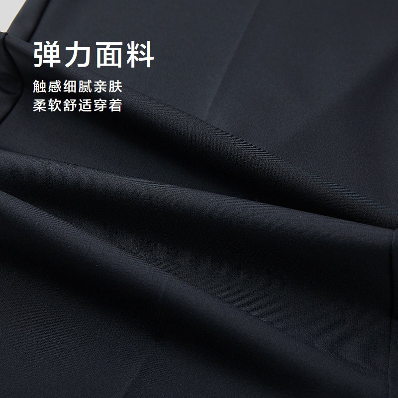 Hailan House Formal Suit Pants 2026 Summer Black Casual Pants Slim Straight Long Pants for Dad