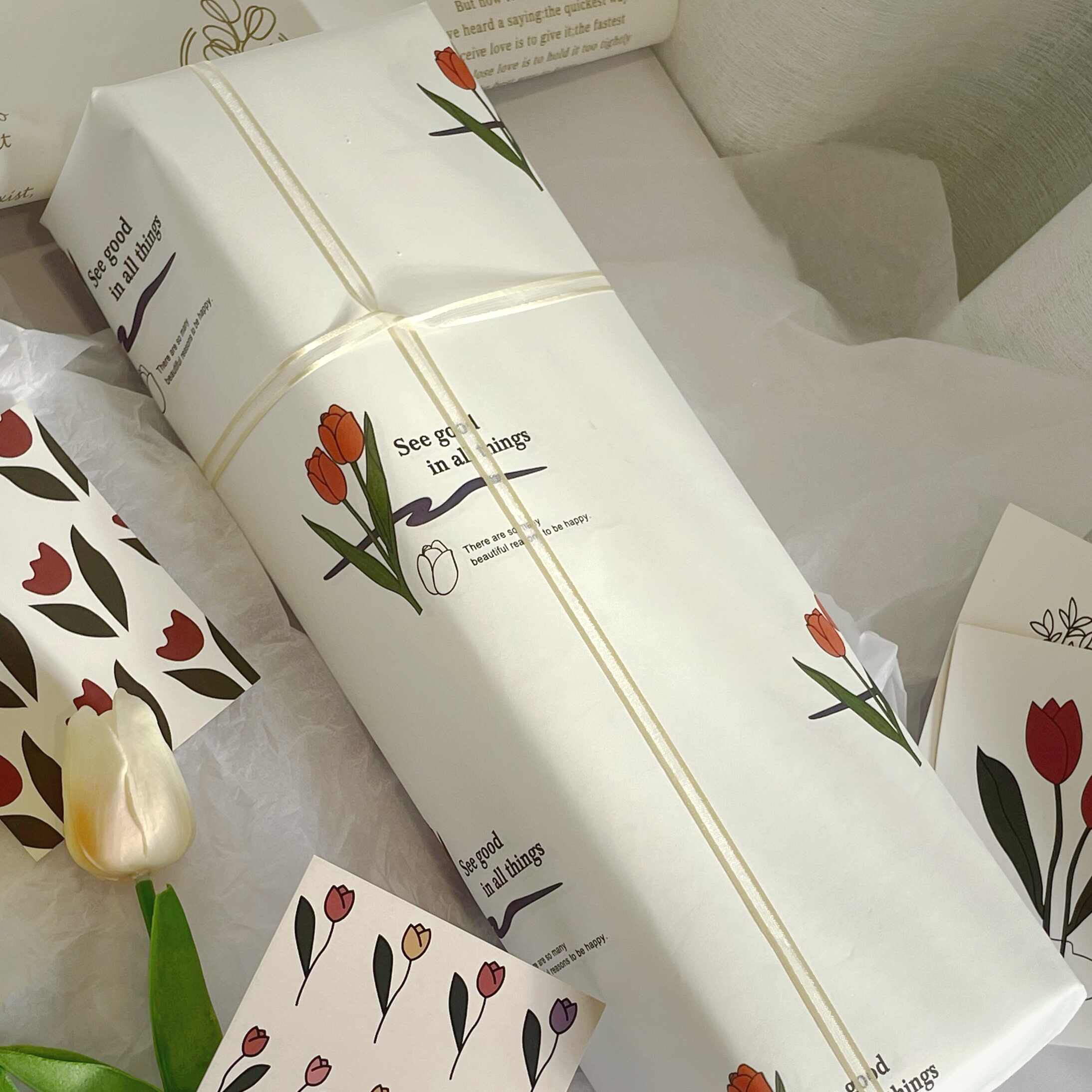 包花包装纸图案 新人首单立减十元 21年11月 淘宝海外