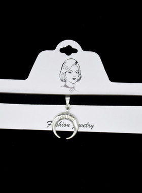 choker欧美风暗黑月牙项圈锁骨链