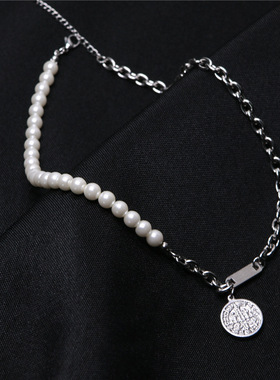 ins冷淡风钛钢小众设计感锁骨链