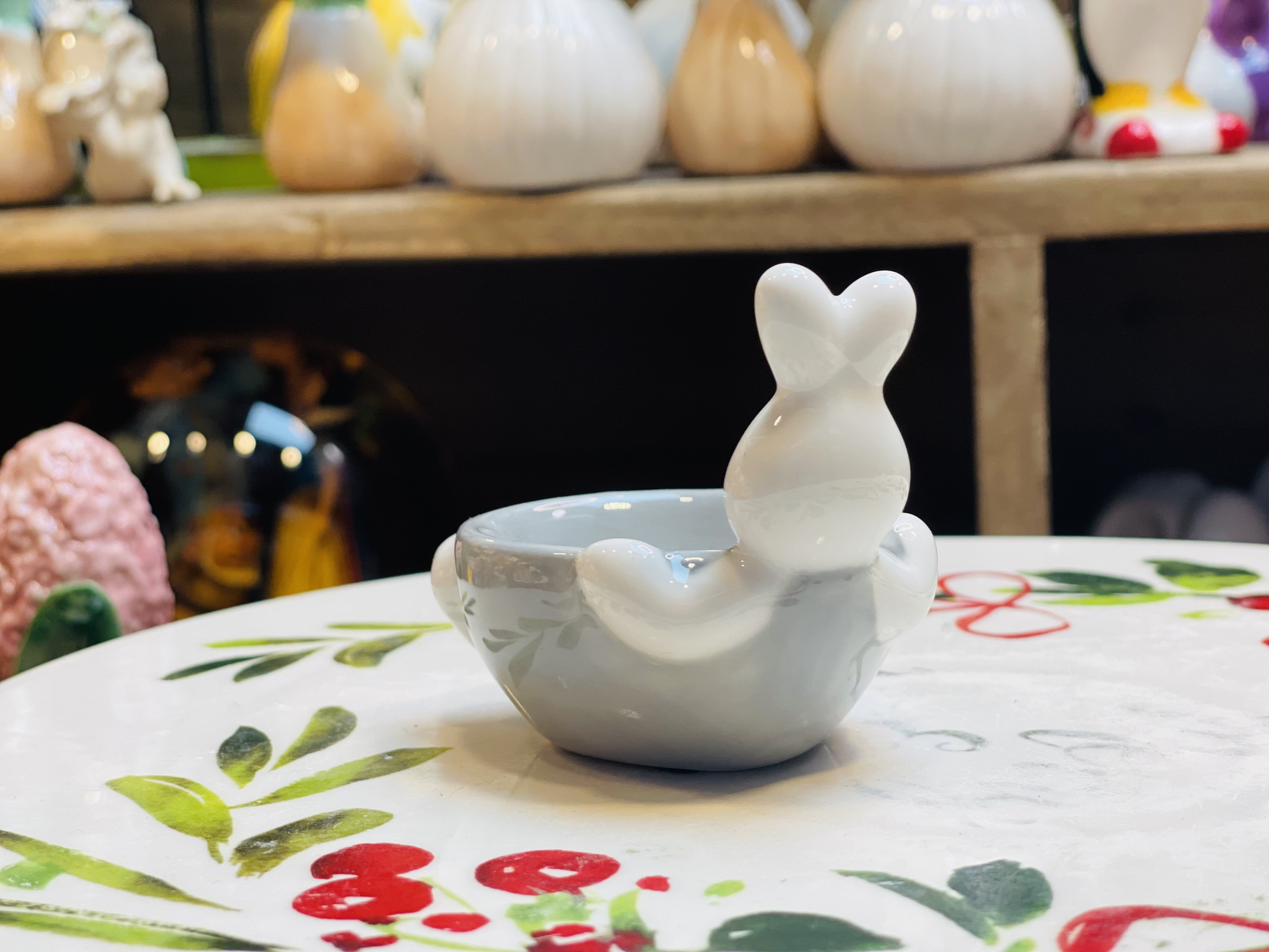 陶瓷兔子蛋托工艺品礼物摆件创意不规则鸡蛋架单个家用早餐小味碟,淘宝优惠券,粉丝福利购,淘宝优惠卷