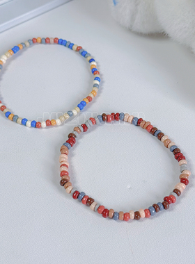 【橘子yamy】原创秋冬氛围感米珠手链3mm细手串 包邮