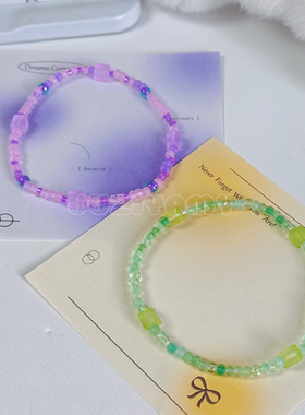 【橘子yamy】原创 多巴胺彩色米珠手链女 包邮