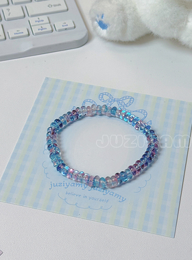 【橘子yamy】原创 渐变超优米珠6mm车轮珠手链 包邮