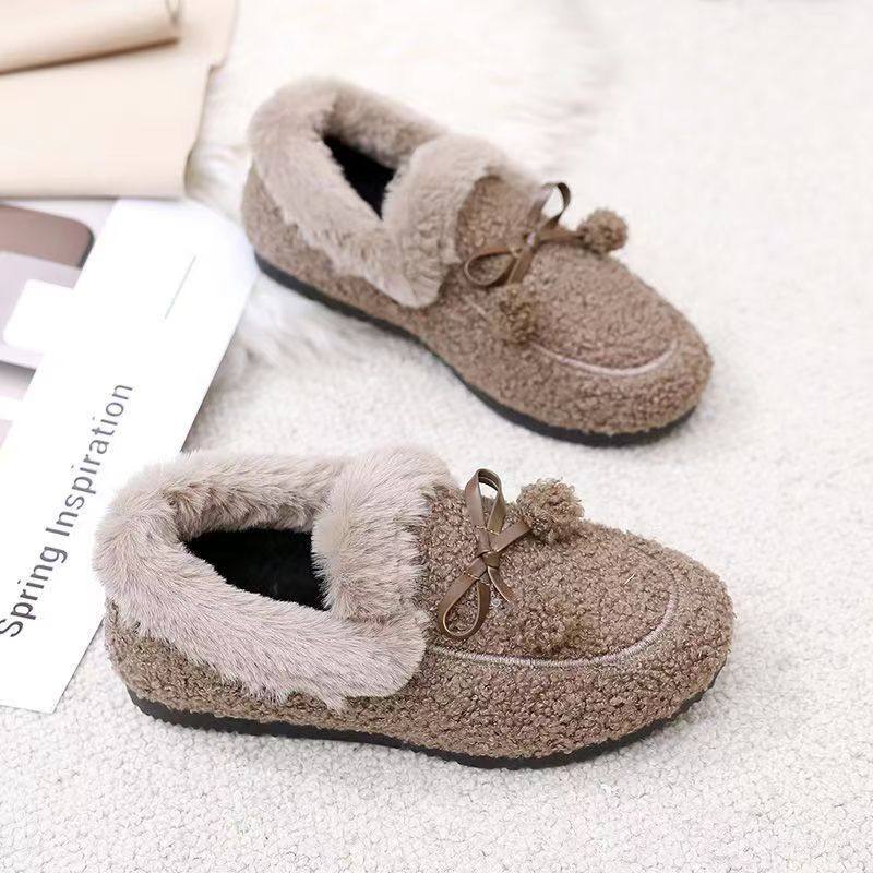 【买一送一】新款豆豆鞋冬季加绒中年妈妈鞋休闲平底包跟棉拖鞋女,淘宝优惠券,粉丝福利购,淘宝优惠卷