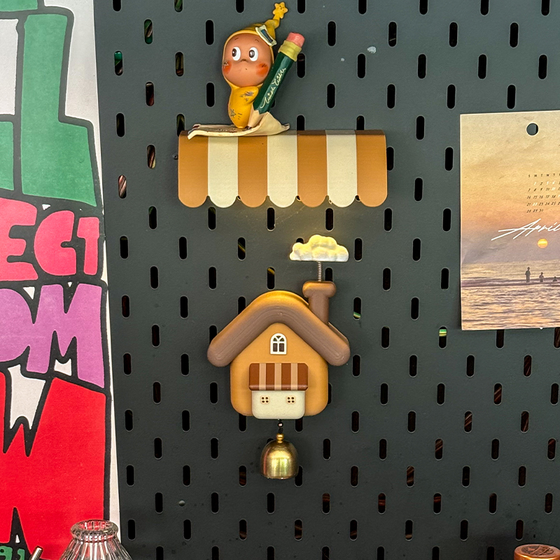 阿楹 可爱稀奇古怪冰箱贴高级文创礼物儿童房立体磁吸门铃小挂件 - 图3