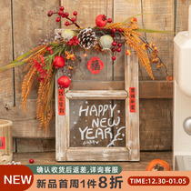 Aying emulation pomegranate floral art New Year decorations Pendulum Pieces Jo moved to the age of  Ping An gold wheat ear message board