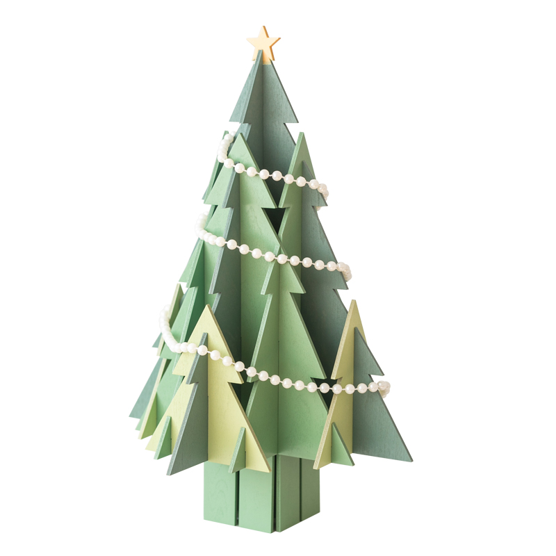 阿楹 ins北欧风高级感拼装圣诞树创意2024新款手工diy家用小摆件 - 图3