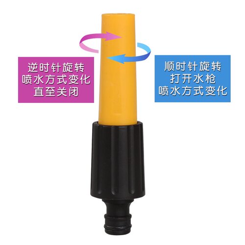 直喷塑料高压洗车水枪家用洗车刷车水枪喷头园林浇花水管软管工具 - 图0