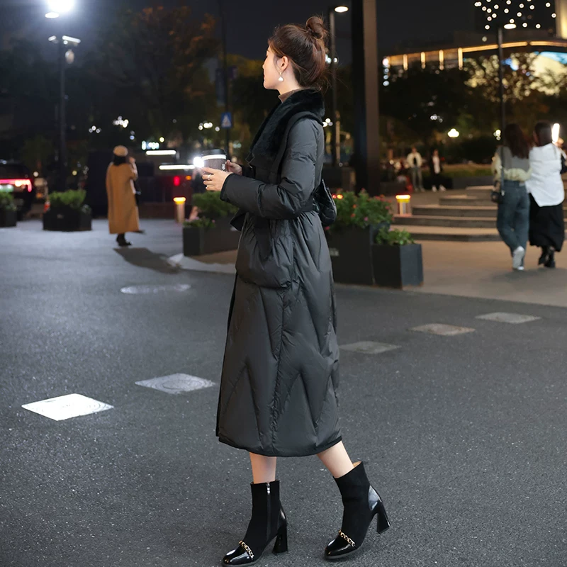 Длинная утепленная куртка, модная облегающая зимняя броня, городской стиль