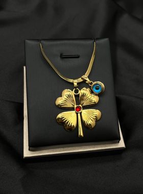 四叶草时尚吊坠项链真空保色电镀