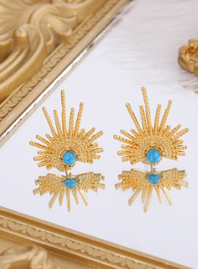 满钻镶嵌锆石眼睛吊坠项链邪眼项链不锈钢钛钢项链戒指