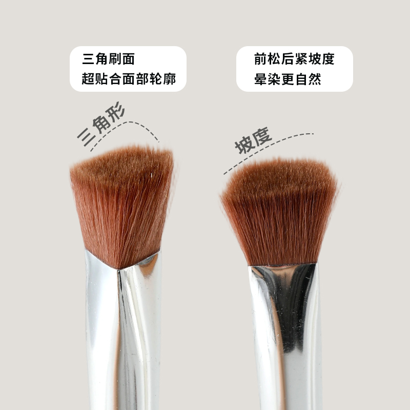 三角高光提亮刷遮瑕刷精准泪沟面中法令纹修容烫斗化妆刷超软新手 - 图2