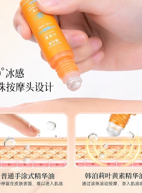 叶黄素眼部精华油带按摩滚珠眼睛