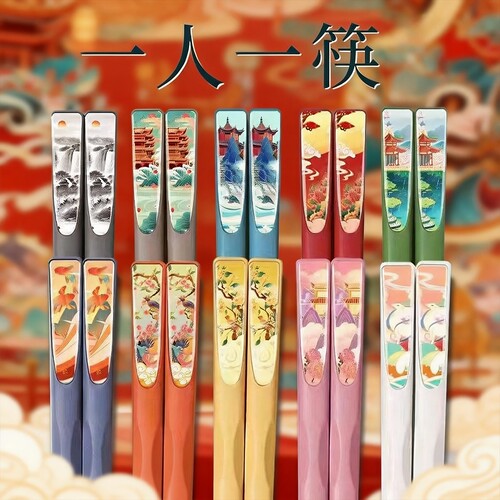 筷子家用精致新款2026抗霉一人一筷家用家庭高级合金筷子 - 图1