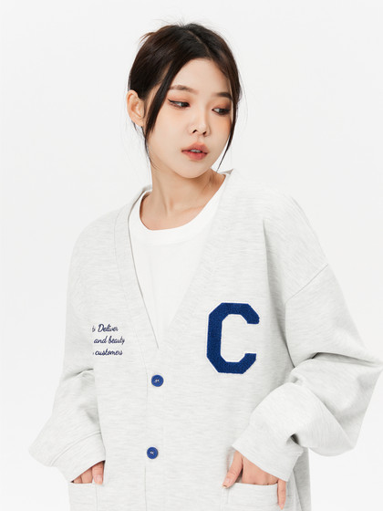 LAMC knitted cardigan V-neck loose, casual and versatile