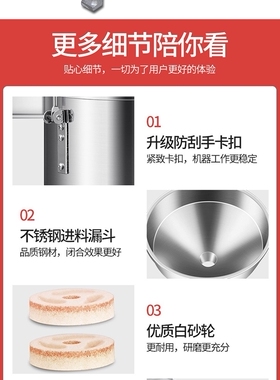 沧州珺狮商用155型渣浆分离磨浆机配220V山东文登2200W铜线电机.