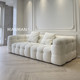 French cream style fabric marshmallow living room small apartment simple modern cloud internet celebrity direct lamb velvet sofa