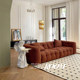 French cream style fabric marshmallow living room small apartment simple modern cloud internet celebrity direct lamb velvet sofa