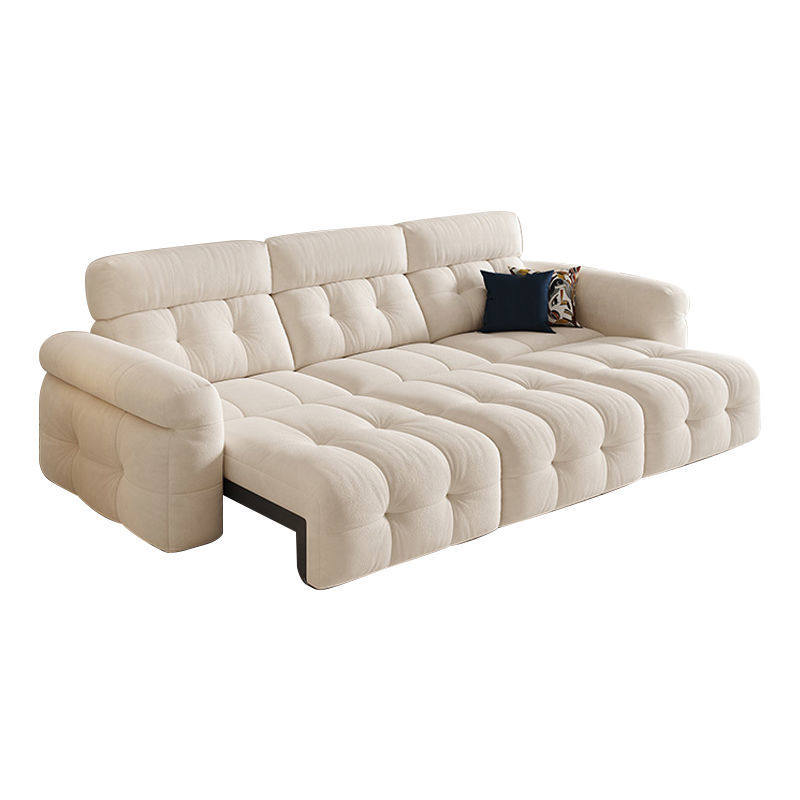 云朵电动沙发床猫抓布奶油风小户型客厅两用伸缩双人沙发智能折叠,淘宝优惠券,粉丝福利购,淘宝优惠卷