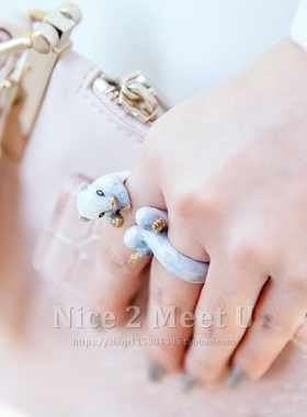 动物连体可调节戒指泰国现货