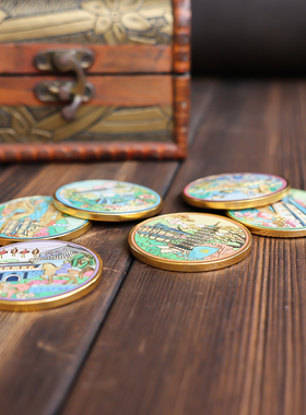 扬州瘦西湖个园何园大明S东关街纪念品旅游打卡纪念章景区硬币套