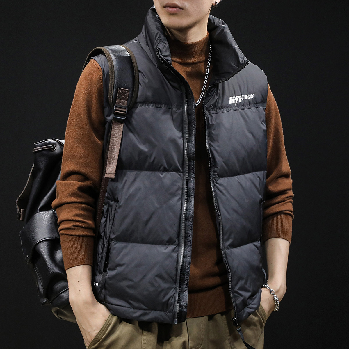 羽绒服男马甲男款2025新款轻薄保暖冬季90鸭绒男士外套秋冬大码潮,淘宝优惠券,粉丝福利购,淘宝优惠卷