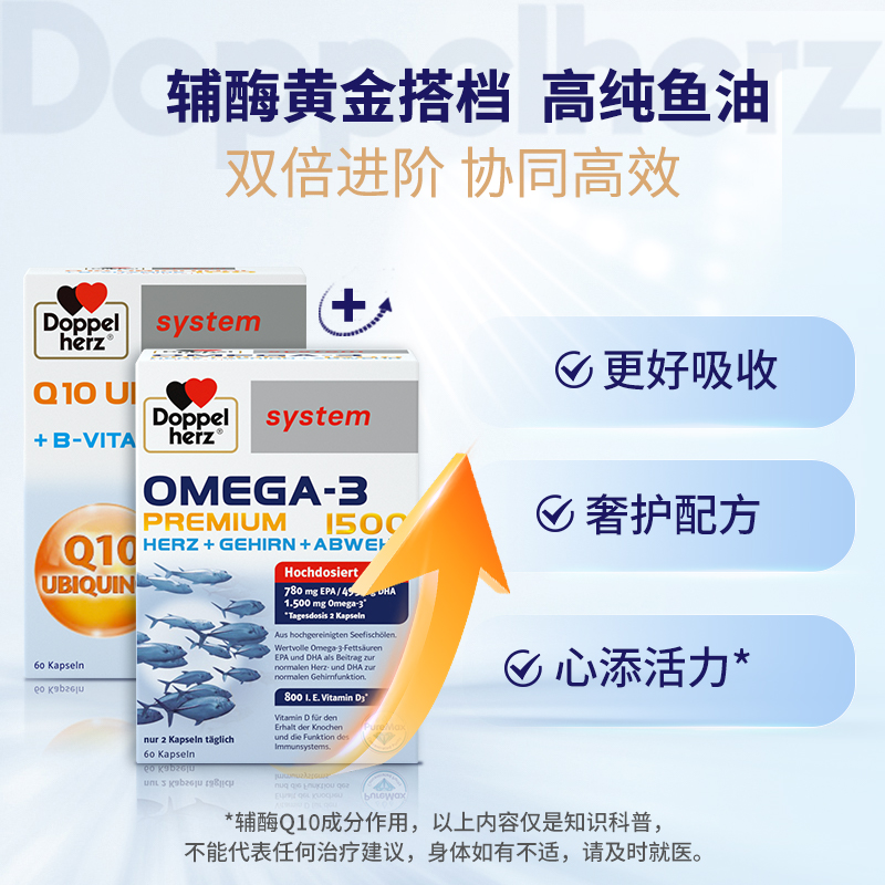 德国双心多维泛醇辅酶q10 还原型100mg60粒*2盒
