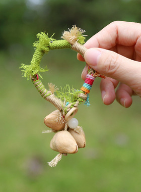 天然植物果壳编织手链手摇铃复古小众风铃音疗手串女森系手绳配饰