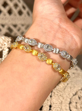 鸽子蛋手链中古红刚玉手链