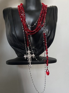 哥特风吸血鬼设计感复古项链