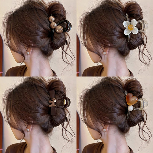 发量少的抓夹女高级感头发发夹后脑勺2026新款鲨鱼夹夹子头饰发饰 - 图1