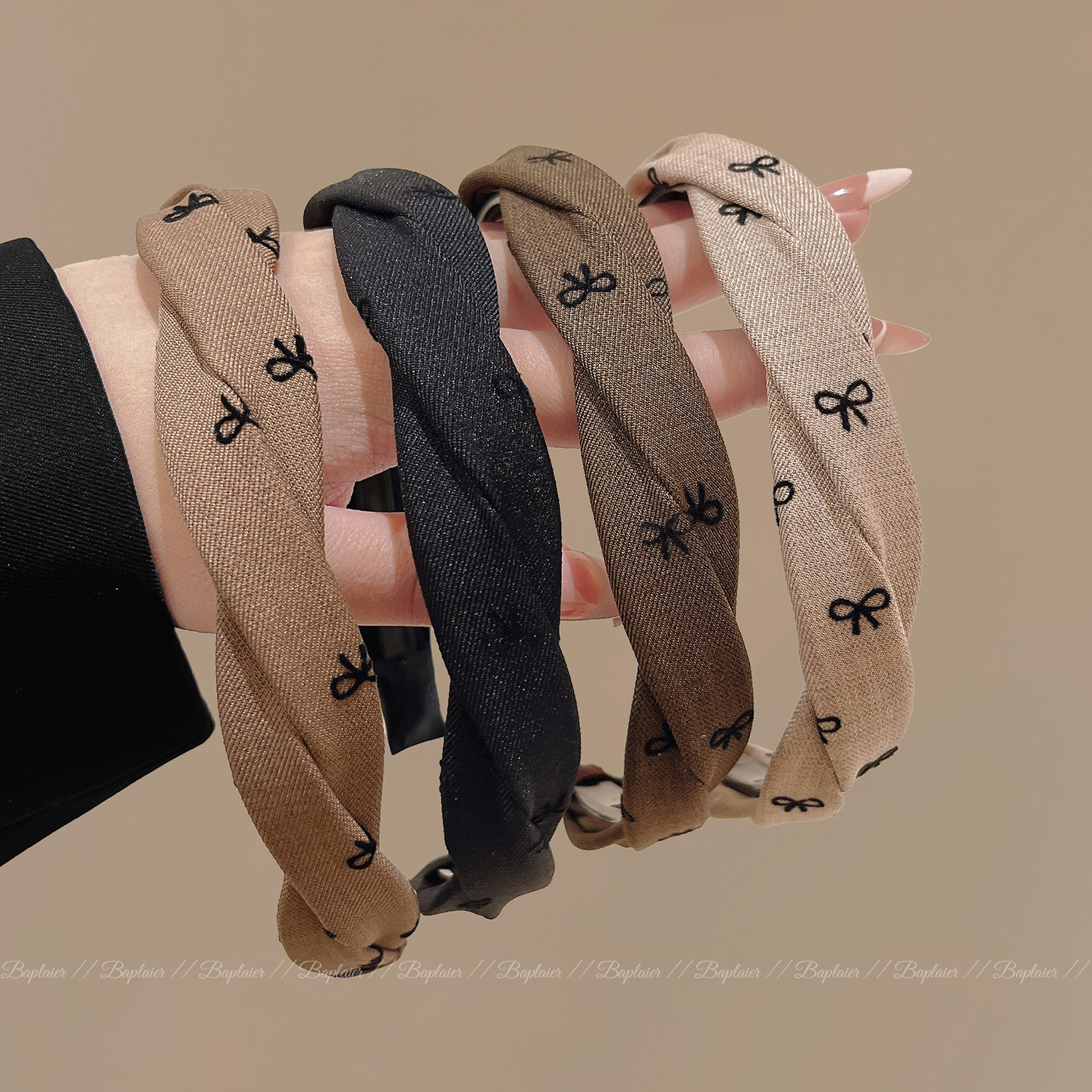 蝴蝶结麻花发箍女款2025新款高颅顶洗脸头箍日常外戴压发发卡头饰 - 图3