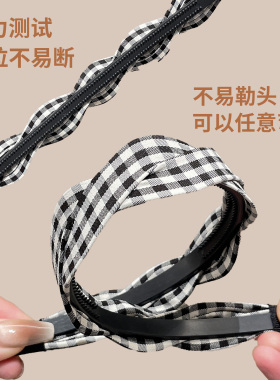 儿童麻花格子发箍外出氛围感