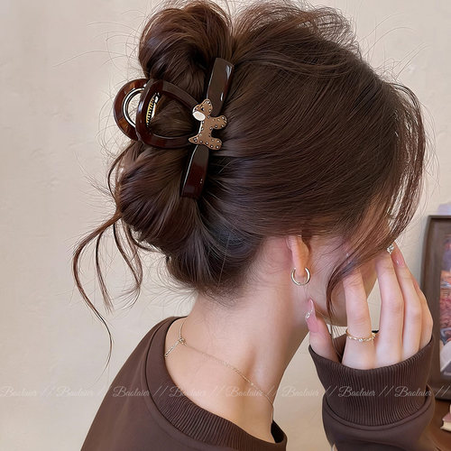 发量少的抓夹女高级感头发发夹后脑勺2026新款鲨鱼夹夹子头饰发饰 - 图0