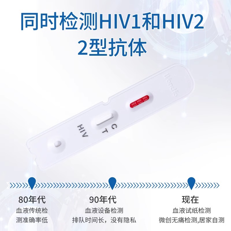 万孚家信hiv检测纸非第四代试纸自检艾滋病检测试纸自测盒试剂盒 - 图2