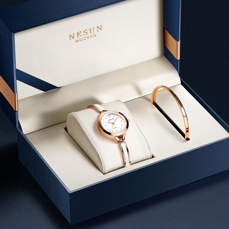 正品茉莉香水女士防水简约潮石英表 mozves茉莉香水国产腕表